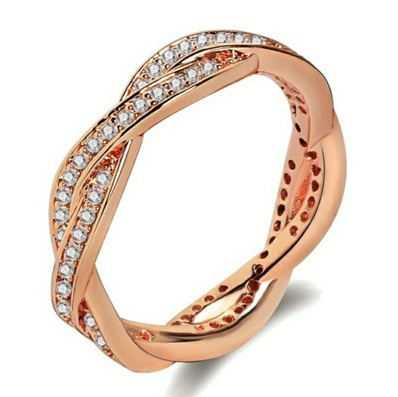 Rose Gold Infinity Twisted Band - Picture 3 of 4